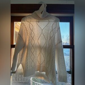 Aerie Cozy Cable Knit Turtleneck Sweater